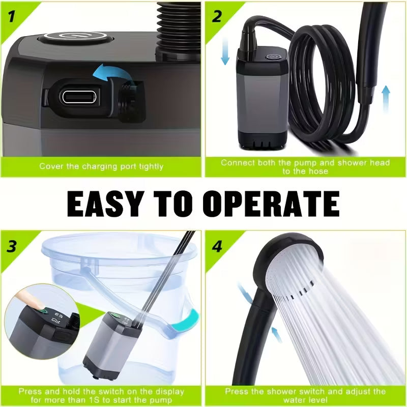 Spopal 6000mAh Rechargeable Camping Shower